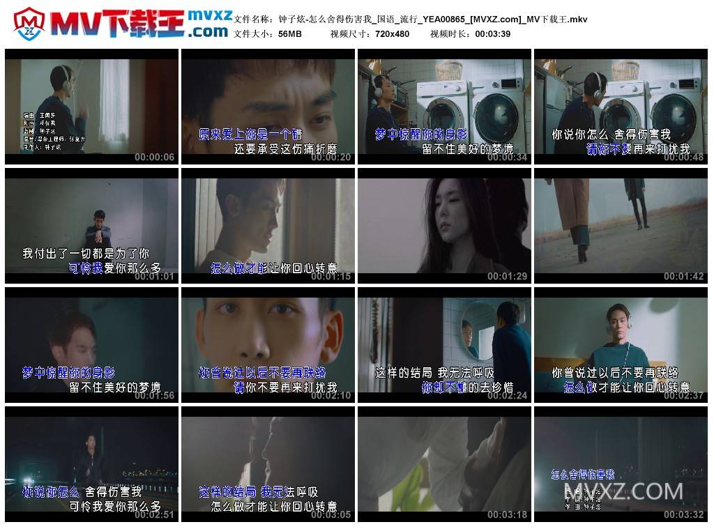 钟子炫-怎么舍得伤害我_国语_流行_YEA00865